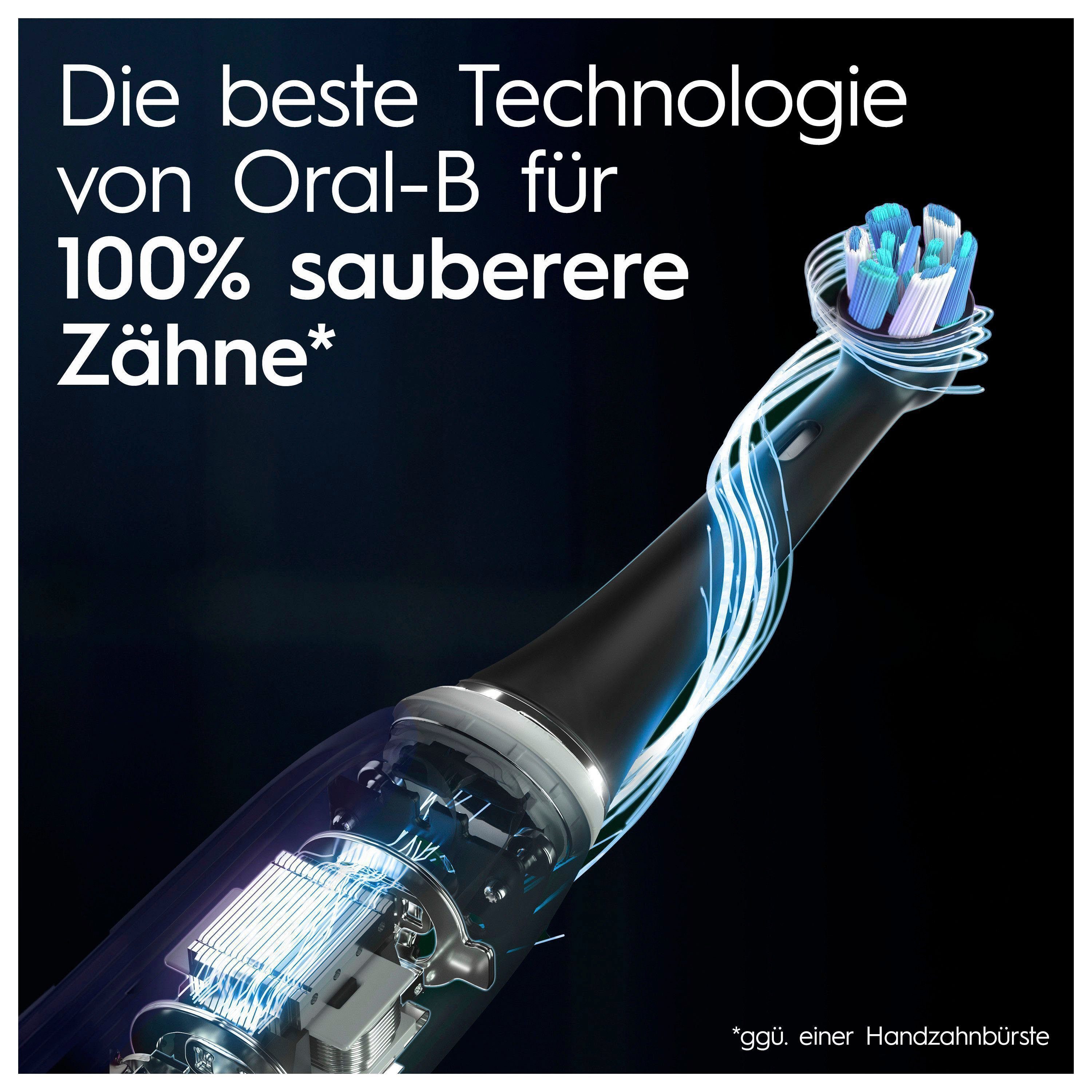 Oral-B Elektrische Zahnbürste iO 10, Aufsteckbürsten: 1 St., Magnet-Technologie, iOsense, 7 Putzmodi, Farbdisplay & Lade-Reiseetui
