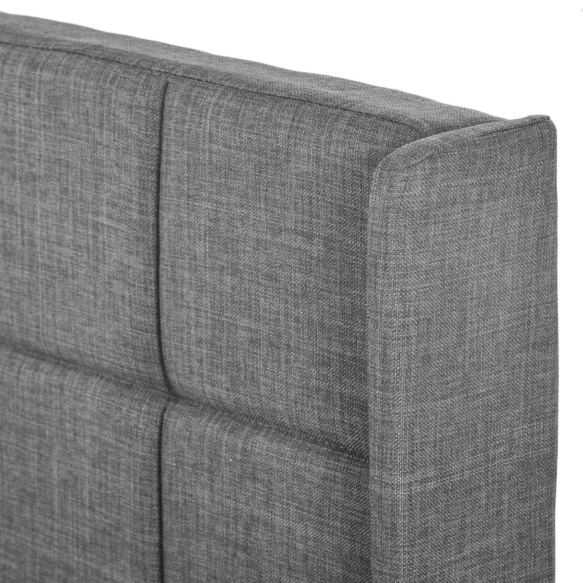 Flieks Polsterbett (1-tlg), Einzelbett Holzbett Leinen 90x200cm ohne Matratze