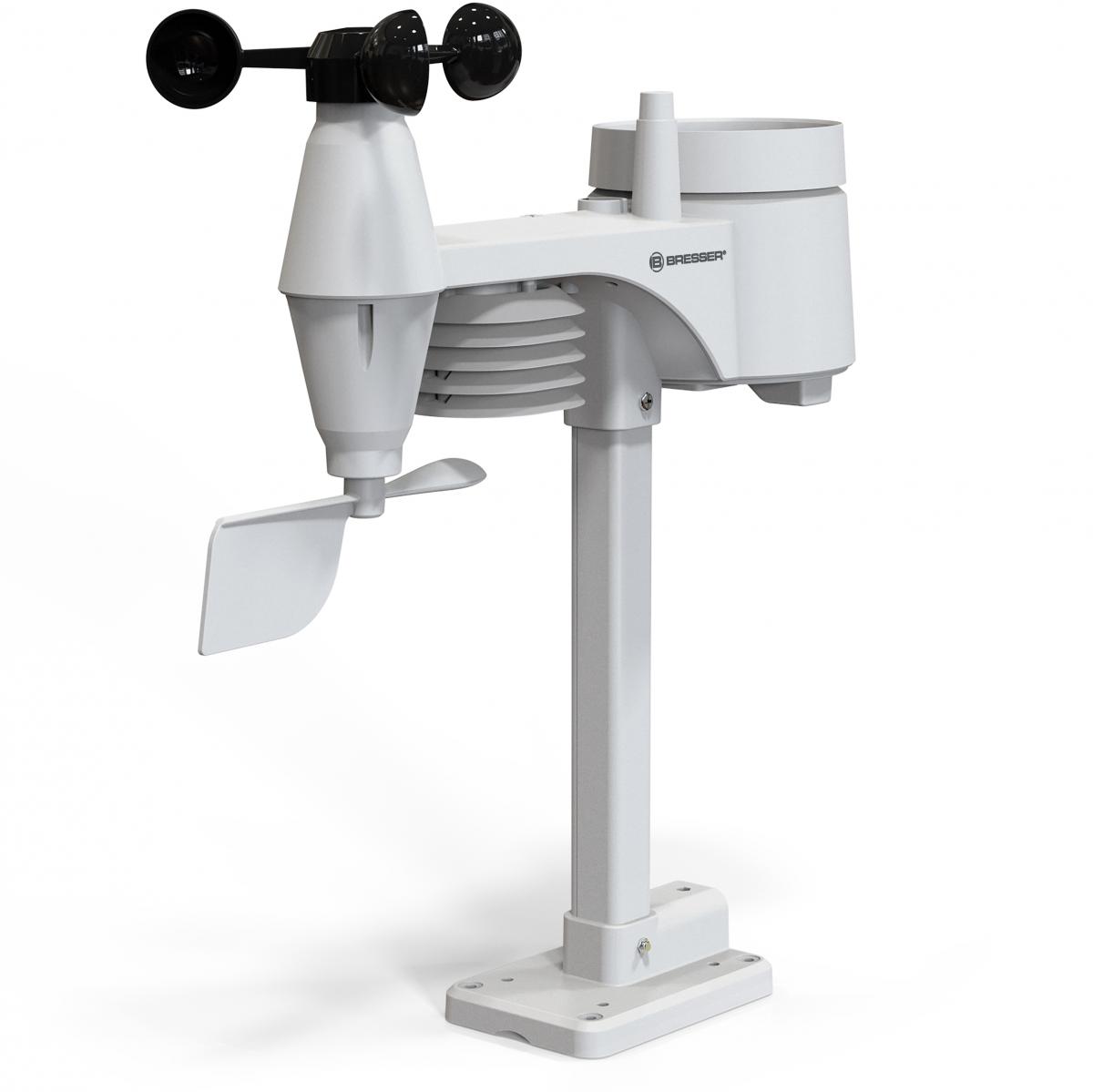 Bresser WLAN Farbwettercenter mit 5-in-1 Profi-Sensor weiß
