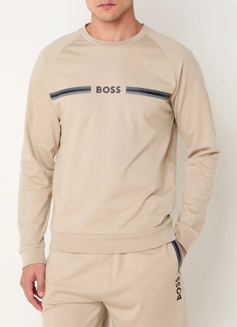 HUGO BOSS Authentic lounge sweater with logo print
