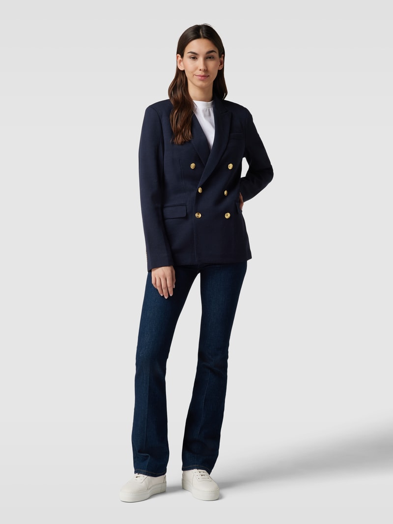 Blazer mit Reverskragen in marineblau