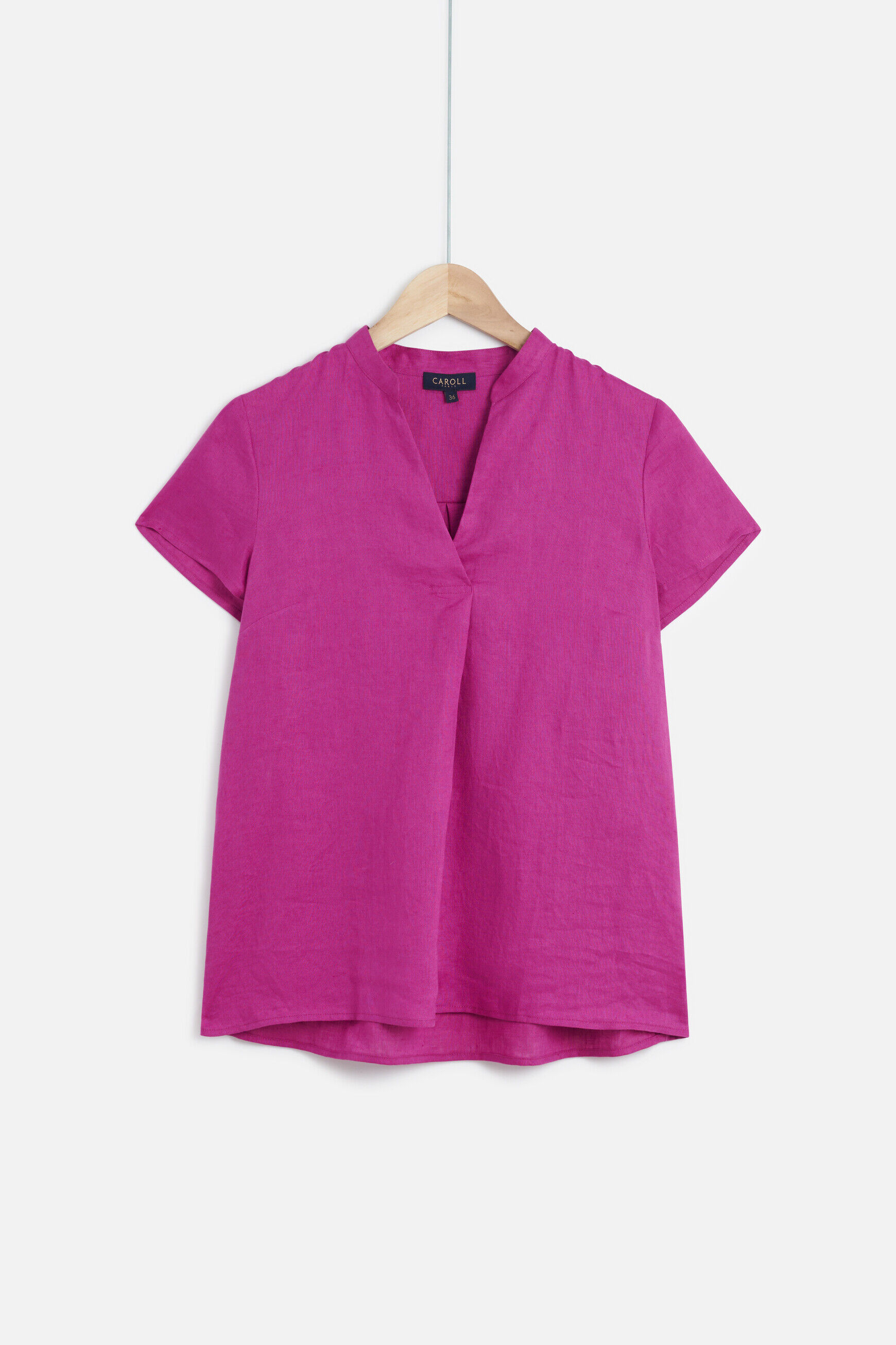 blouse kat 100% lin violet femme