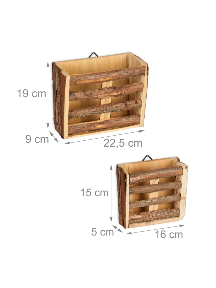 relaxdays 2tlg. Heuraufen-Set in Natur günstig kaufen onesize