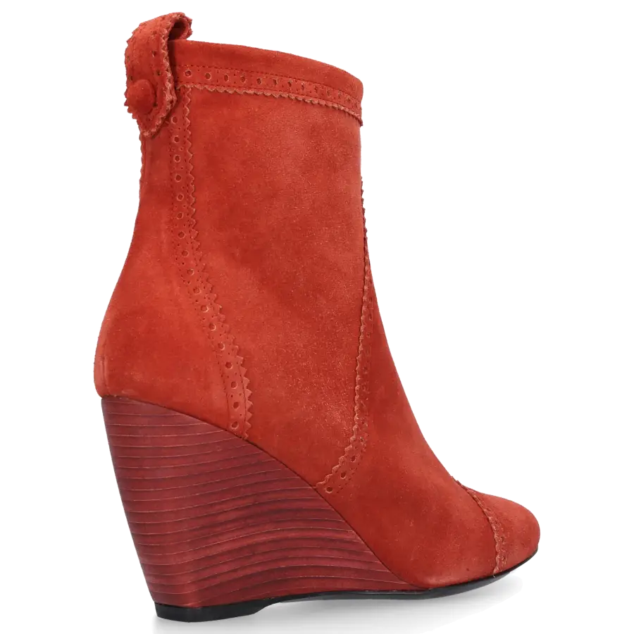 Balenciaga - Stiefeletten Kalbsleder Veloursleder Lochmuster orange - orange