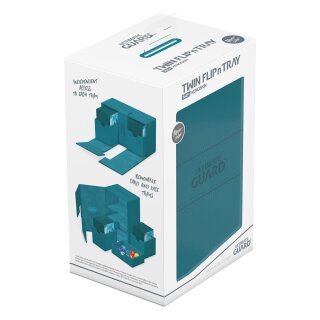 Ultimate Guard Twin Flip`n`Tray 160+ XenoSkin Monocolor - Petrolblau
