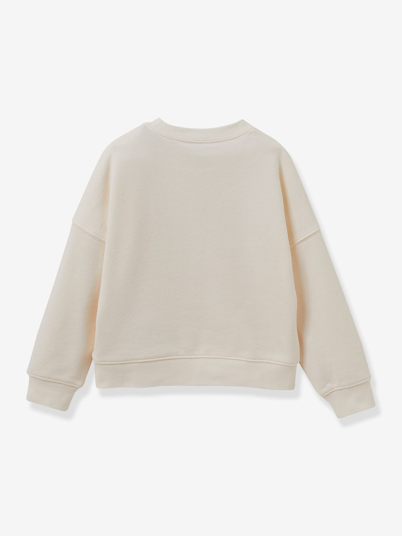 Cyrillus Besticktes Mädchen Sweatshirt CYRILLUS, Bio-Baumwolle - wollweiß