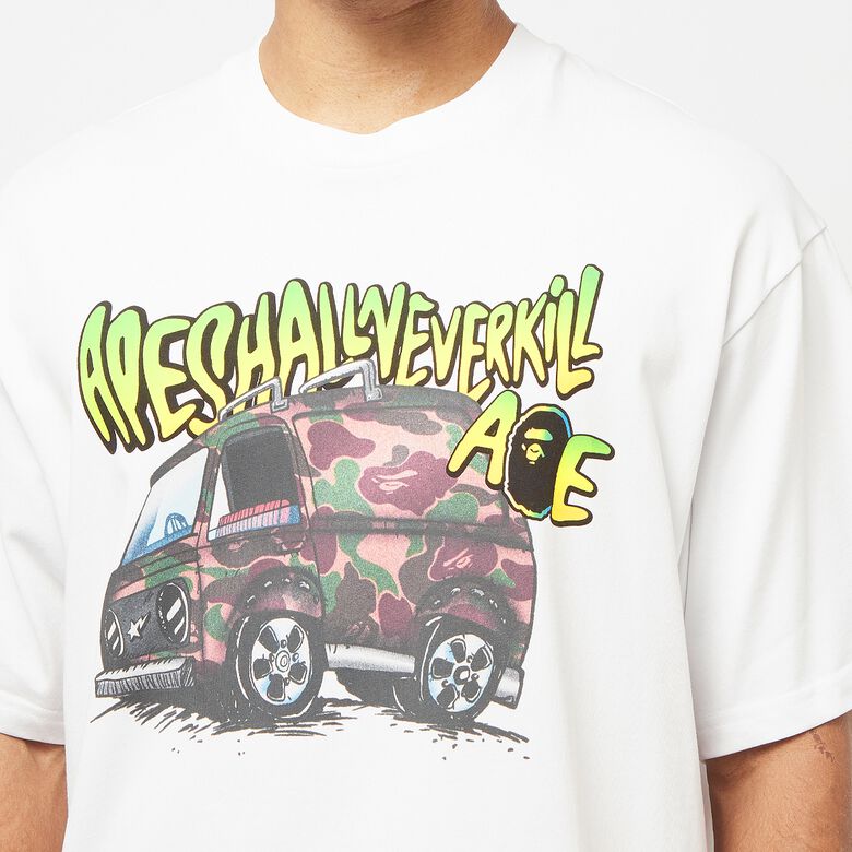 A Bathing Ape Bape Car Graphic Tee M white