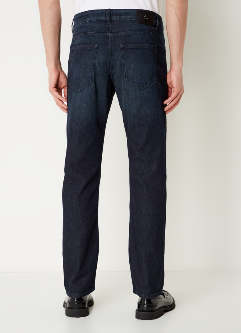 Blugi Hugo Boss Delaware Slim-Fit, Decolorare Închisă