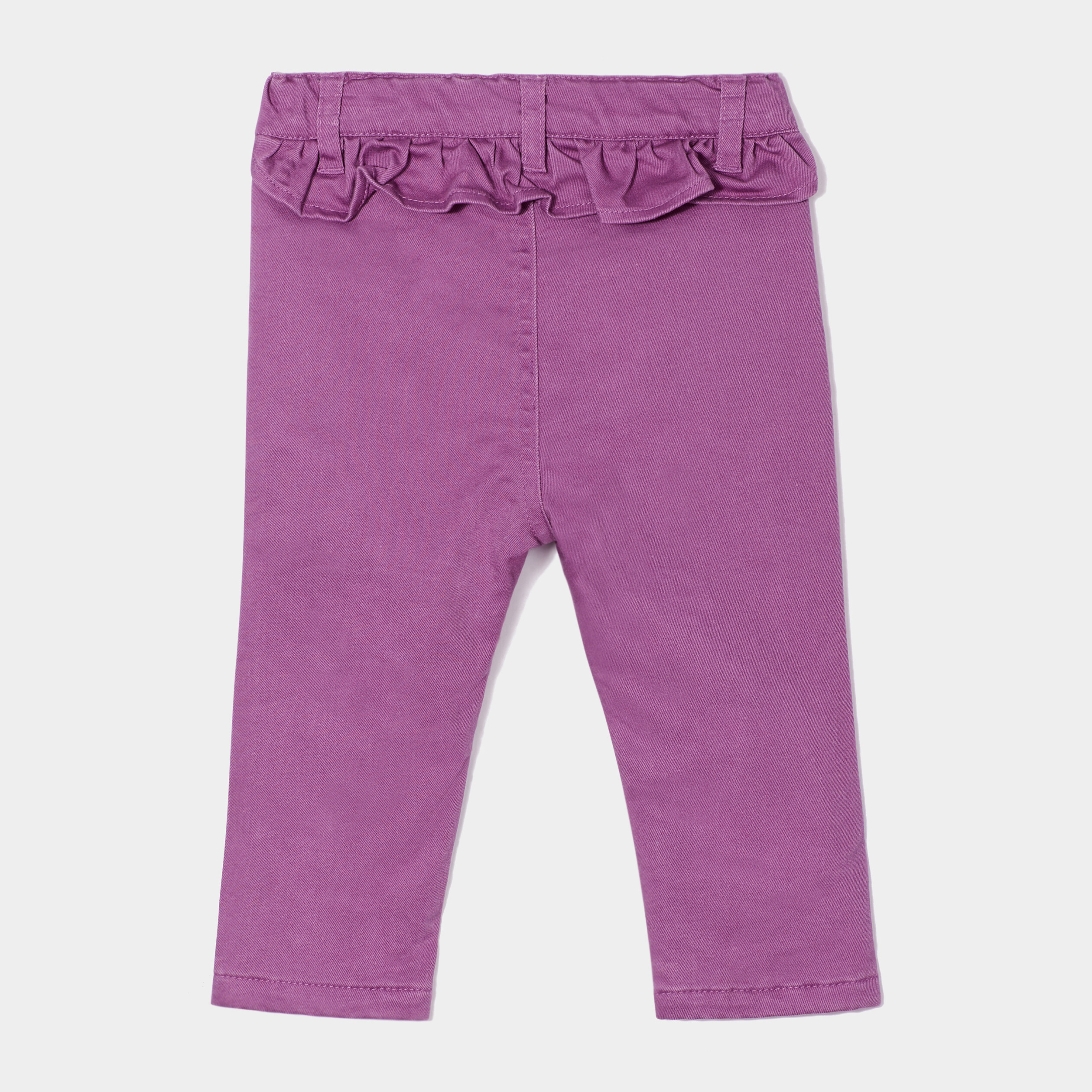 Pantalon twill poches plaquées Creeks violet clair bébé fille | La Halle