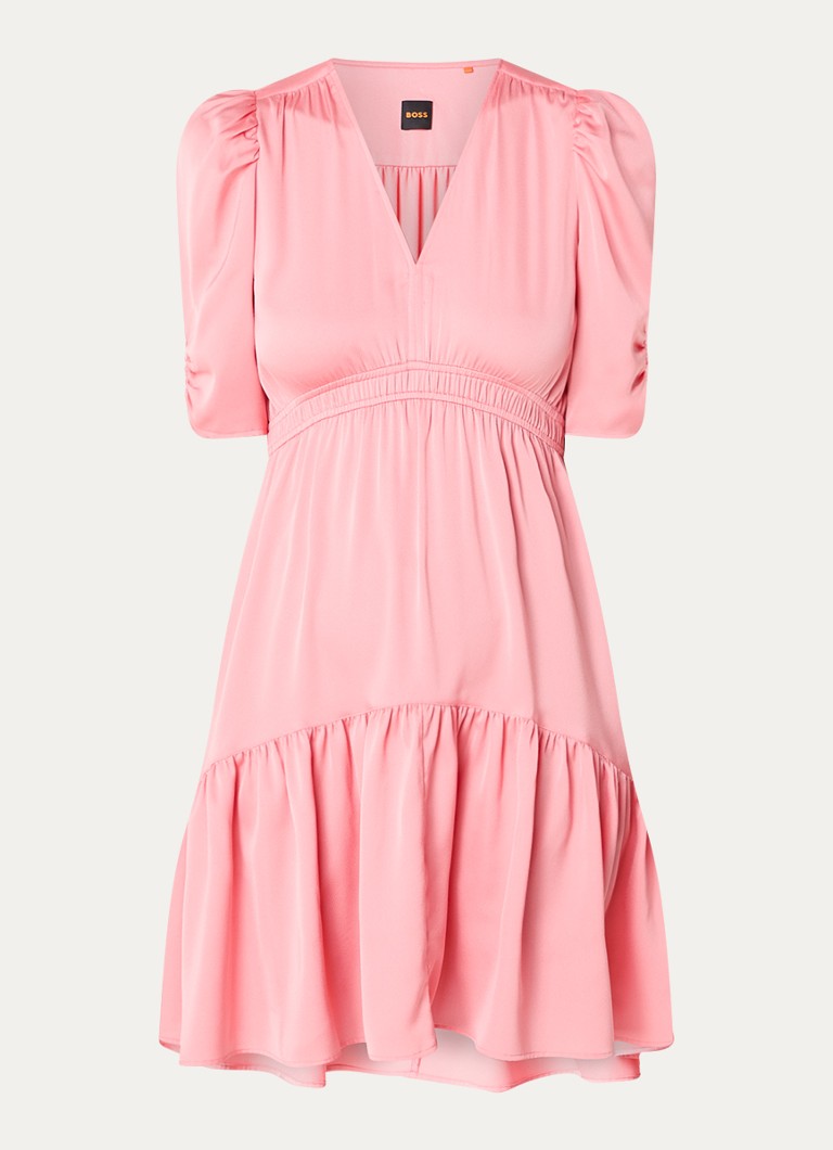 Rochie scurtă Hugo Boss Dizziano cu mâneci bufante