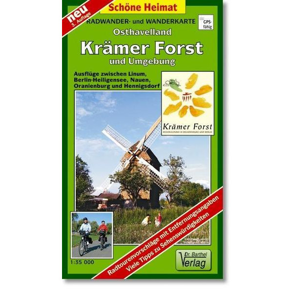 Krämer Forst  und Umgebung 1 : 35 000. Radwander- und Wanderkarte - Wanderkarte