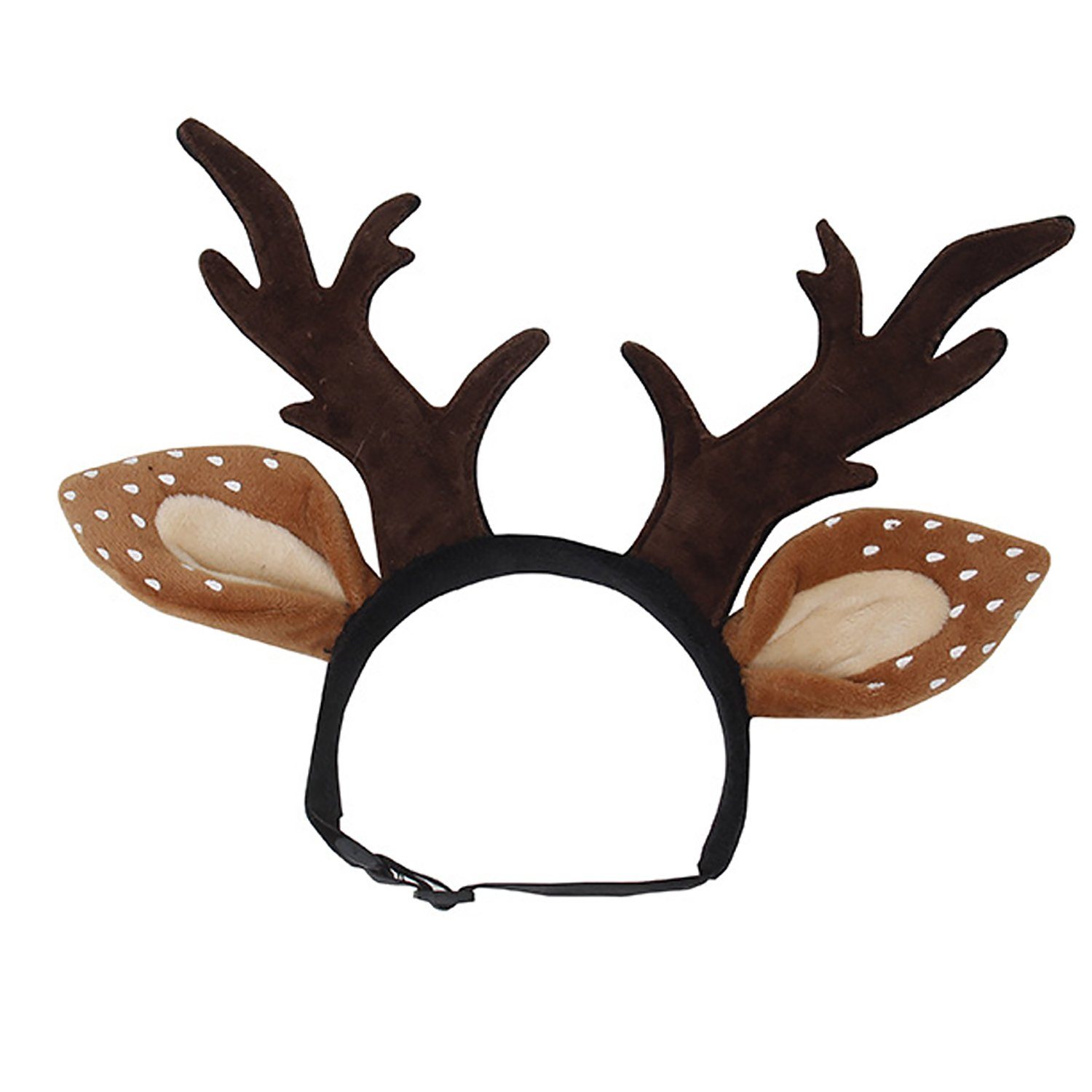 Einemgeld Haarband Haustier Weihnachten Kopf Hoop, mit Rentier Geweih, für Katze Hund, L