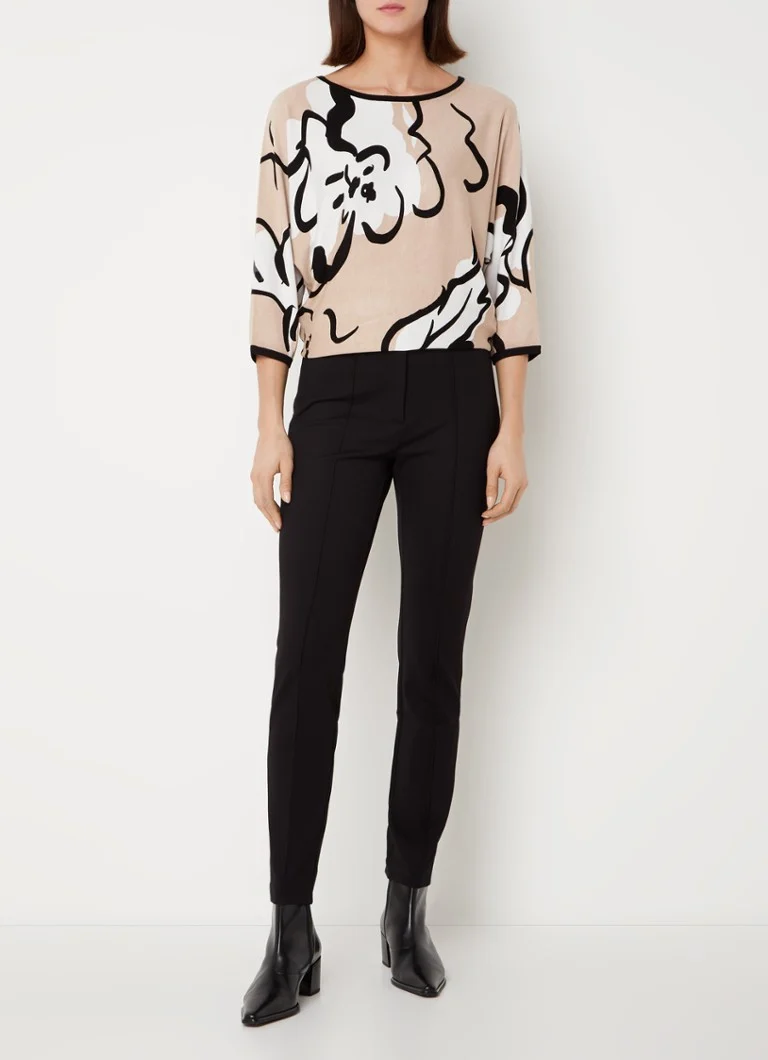 Pulover tricotat fin cu imprimeu Laurie de la Phase Eight