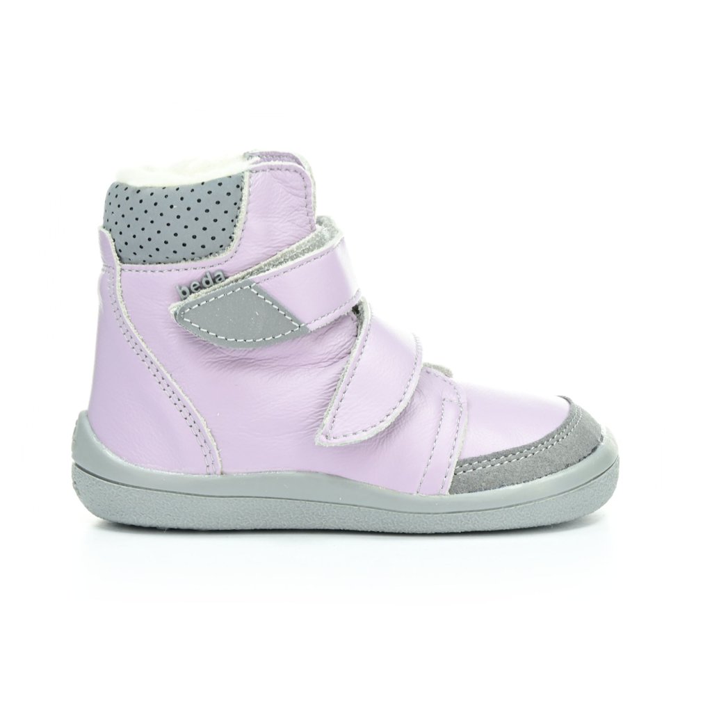 Beda Jasmine (BF 0004/W/SO/MK) lila Winter-Barfußstiefeletten