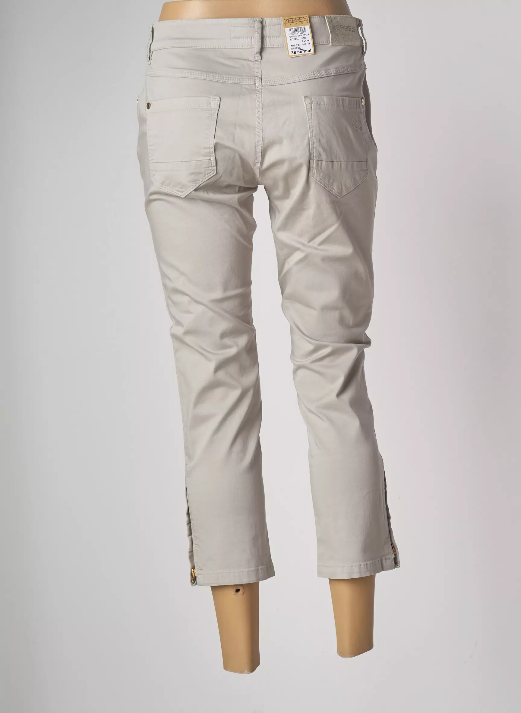 Zerres Pantalon7 8 Femme couleur gris