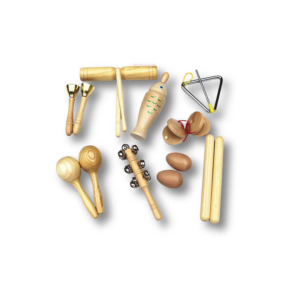Musikinstrumentensatz aus Holz, Kombination von Lehrmitteln Mmusikalisches Spielzeug für die Früherziehung