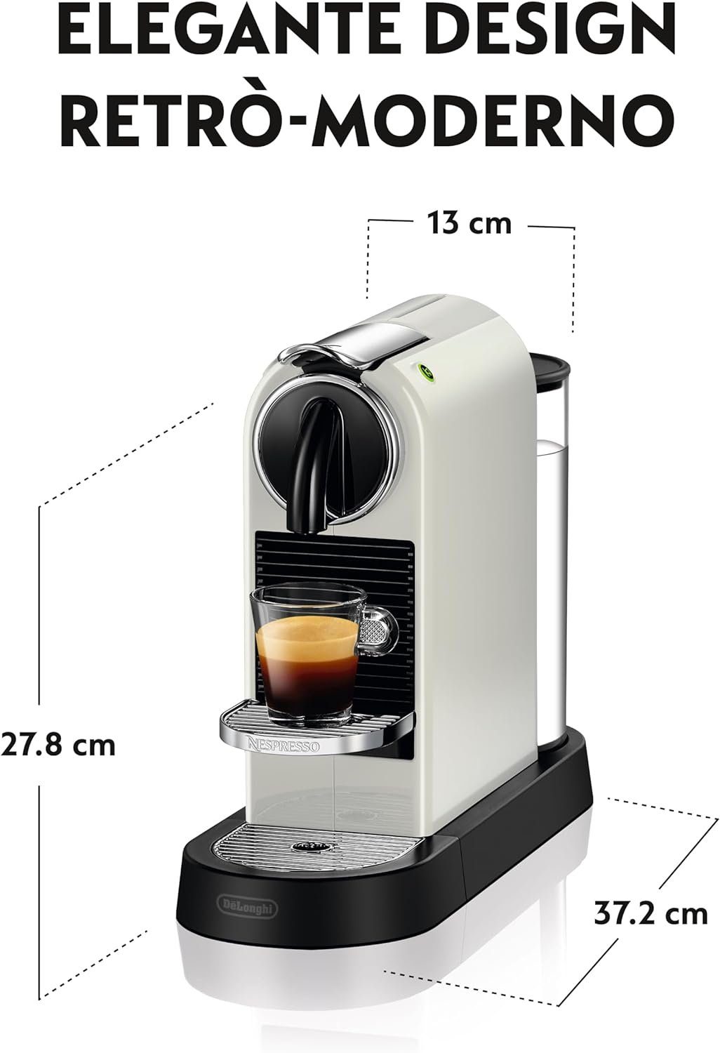 Nespresso Kapselmaschine De'Longhi Kaffeekapselmaschine, Hochdruckpumpe&ideale Wärmeregelung, Papierfilter, mit Milchaufschäumer,De Longhi, für verschiedene kapseln, Mini,Citi