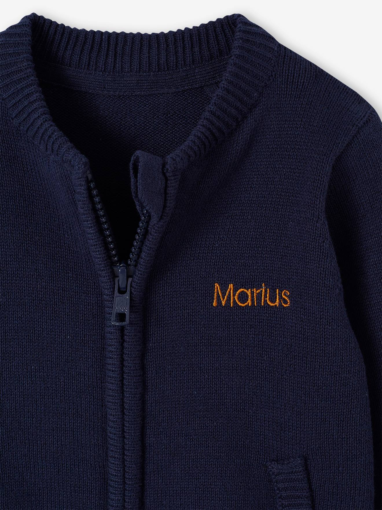 Vertbaudet Baby Cardigan BASIC Oeko-Tex, personalisierbar - marine