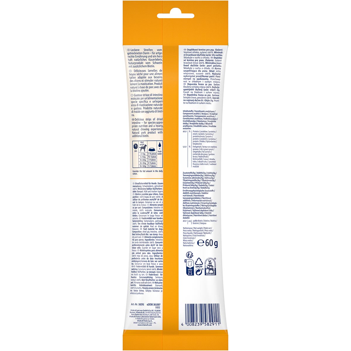 Vitakraft CHEWS pure Schweinedarm getrocknet 60g bei ZooRoyal