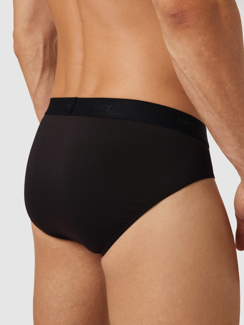 Slip mit Logo-Bund in schwarz