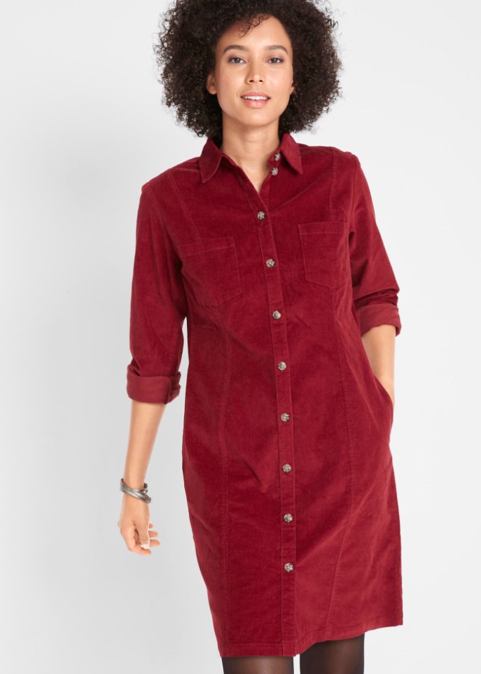 Cord-Stretch-Kleid