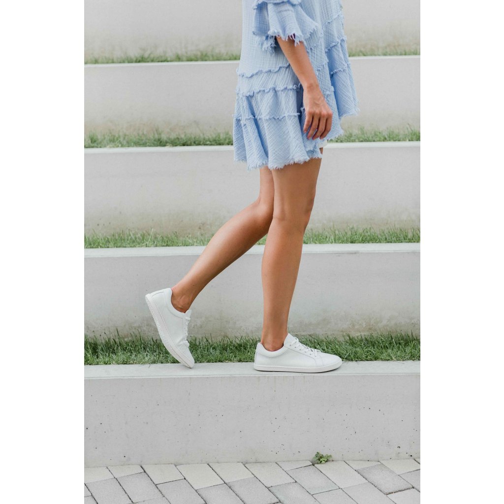 Shapen Feelin Uni White Leather Barfuß-Halbschuhe
