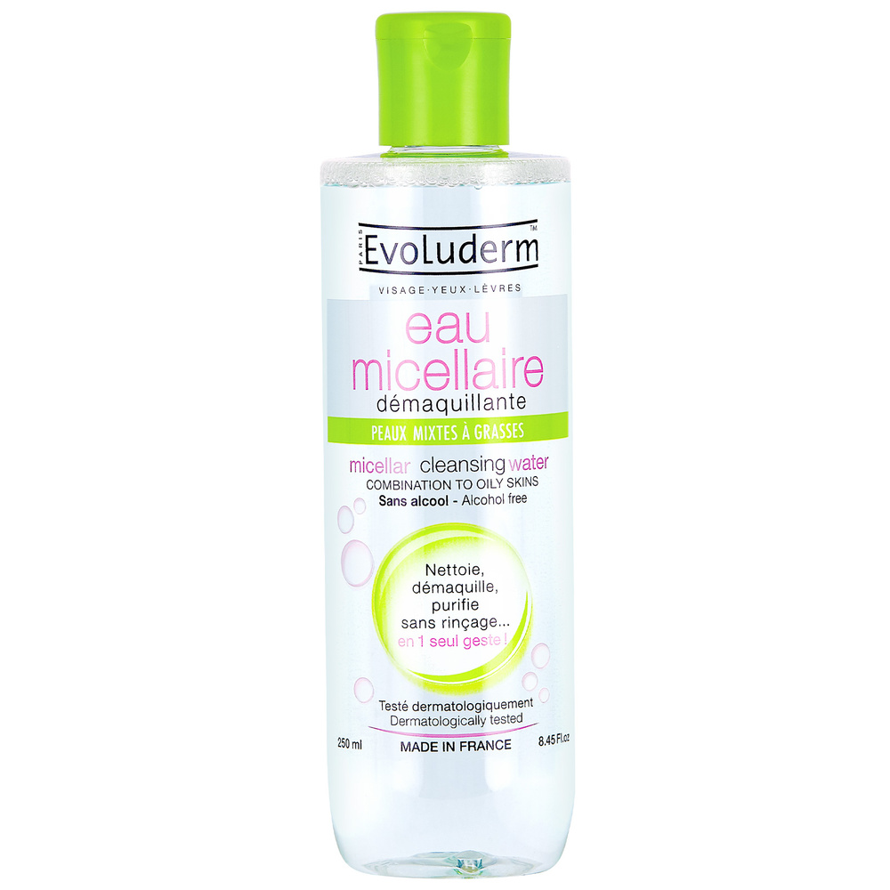 evoluderm Eau micellaire Eau Micellaire Démaquillante Peaux Mixtes à Grasses - 250 ml