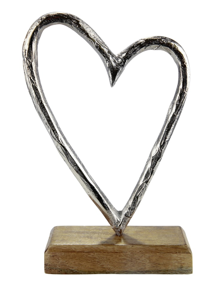 GMD Living Alu Deko Herz in Natur / Silber günstig kaufen 10 cm