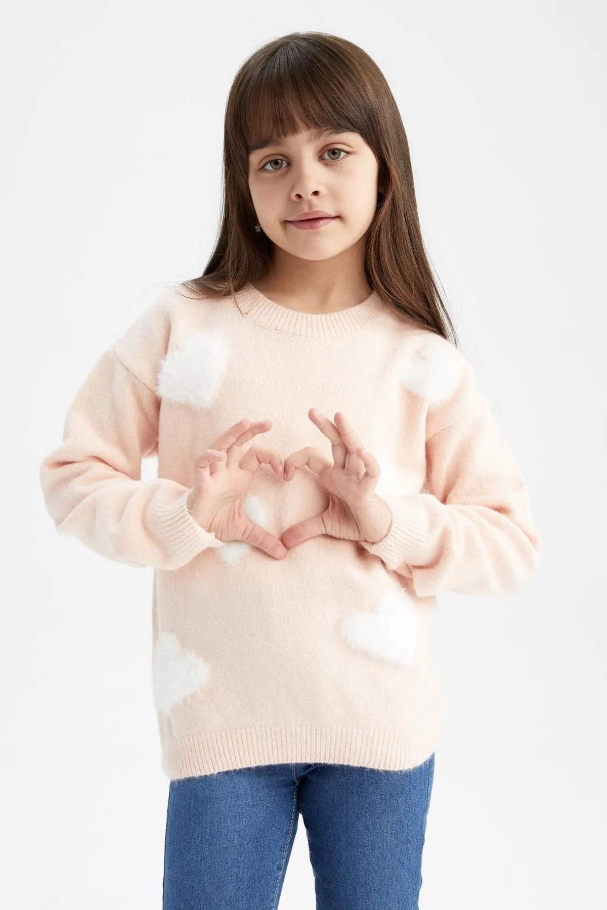 DeFacto  Standard-Fit-Pullover mit Rundhalsausschnitt für Mädchen