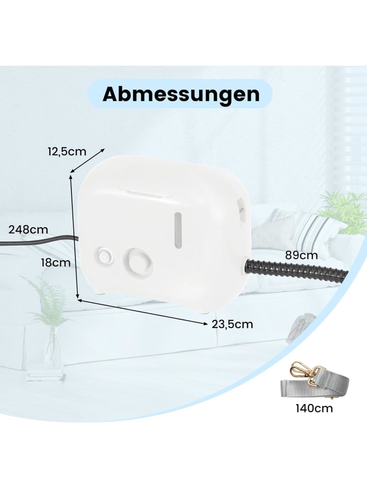 COSTWAY Dampfreiniger 1500W Aufheizzeit 10s in Weiß günstig kaufen onesize
