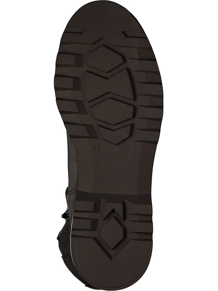 s.Oliver Leder-Stiefel in Taupe günstig kaufen