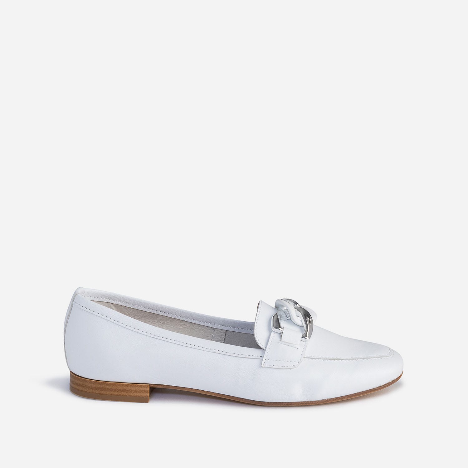 Mocassin blanc éco-conçu en cuir