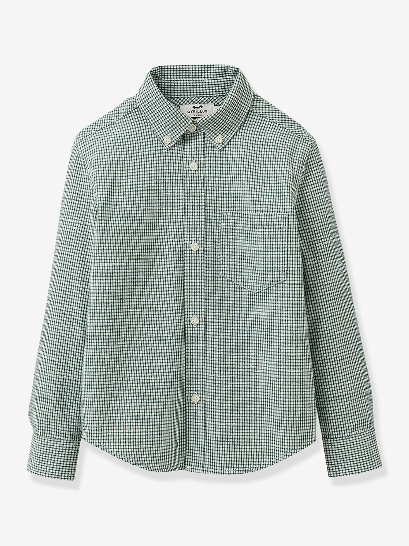 Chemise garçon vichy CYRILLUS carreaux vert