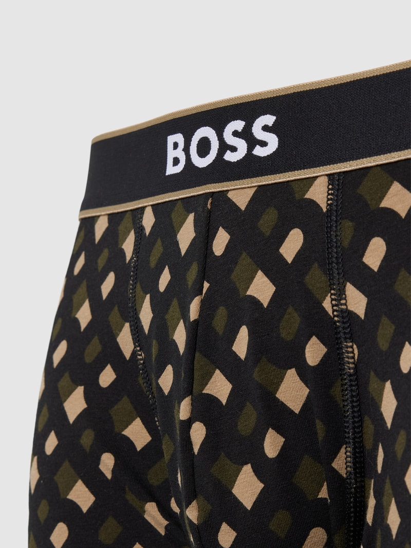 Trunks mit Logo-Muster in camel