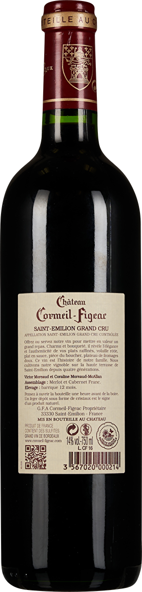 Château Cormeil-Figeac Château Cormeil-Figeac Grand Cru 2018
