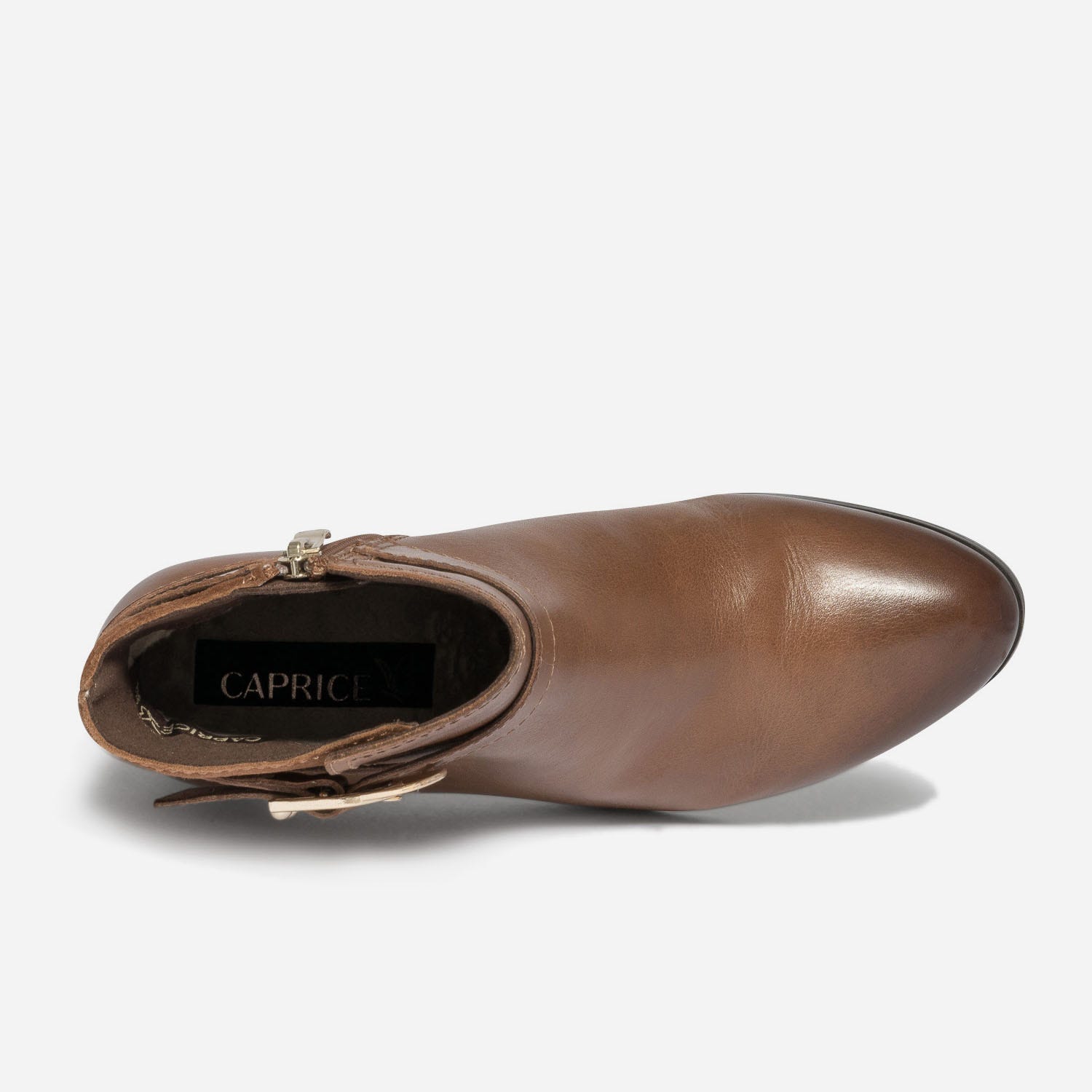 Boots CAPRICE cognac à boucle fantaisie