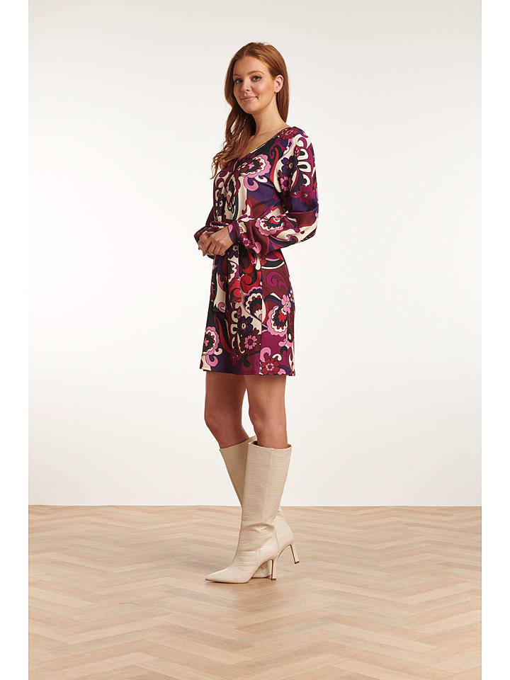 Smashed Lemon Kleid in Lila/ Weiß günstig kaufen