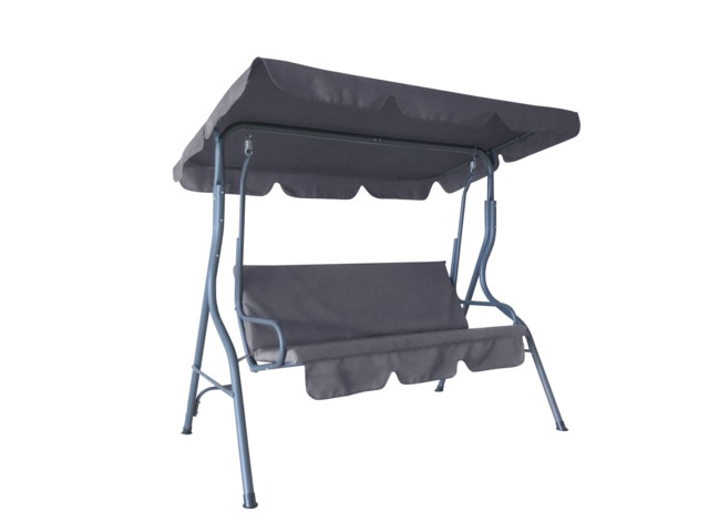 HC Home & Living Hollywoodschaukel mit verstellbaren Dach & Armlehne schwarz