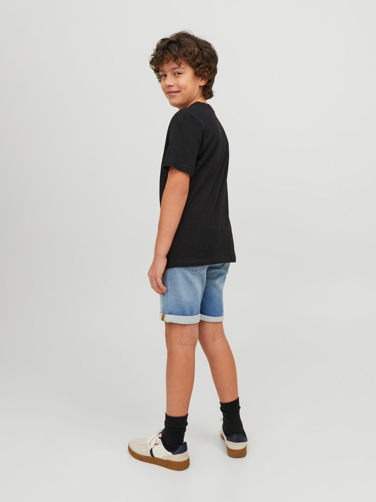 Jack & Jones Shorts Knielange Jeans Shorts JJIRICK 6000 in Blau