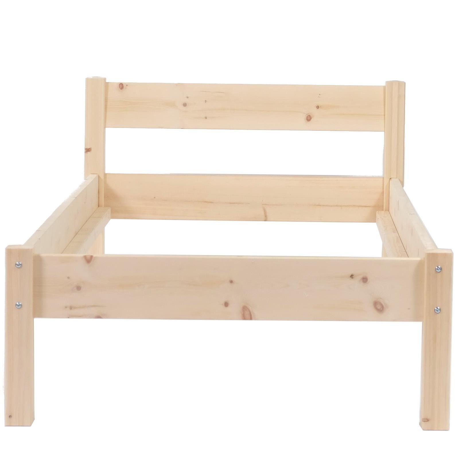 TUGA-Holztech Massivholzbett Pfostenbett aus Zirbenholz (Zirbe) 