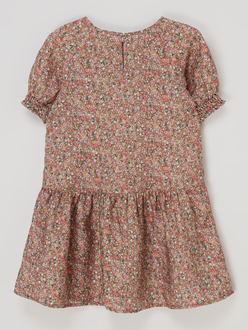Kleid mit Millefleurs Modell 'Quidea' in orange