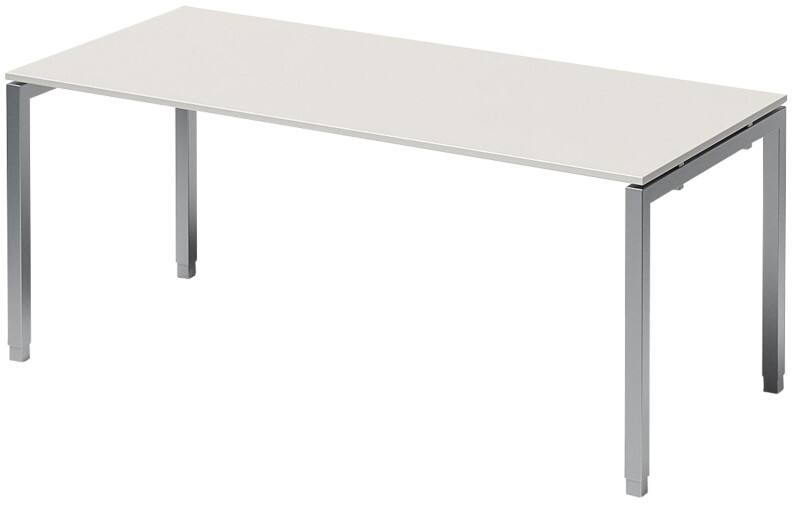 Bisley Schreibtisch Cito Grau, Weiß, Silber 1.800 x 1.200 x 850 mm