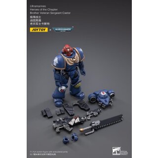 Warhammer 40k Actionfigur 1/18 Ultramarines Heroes of the Chapter Brother Veteran Sergeant Castor 12 cm