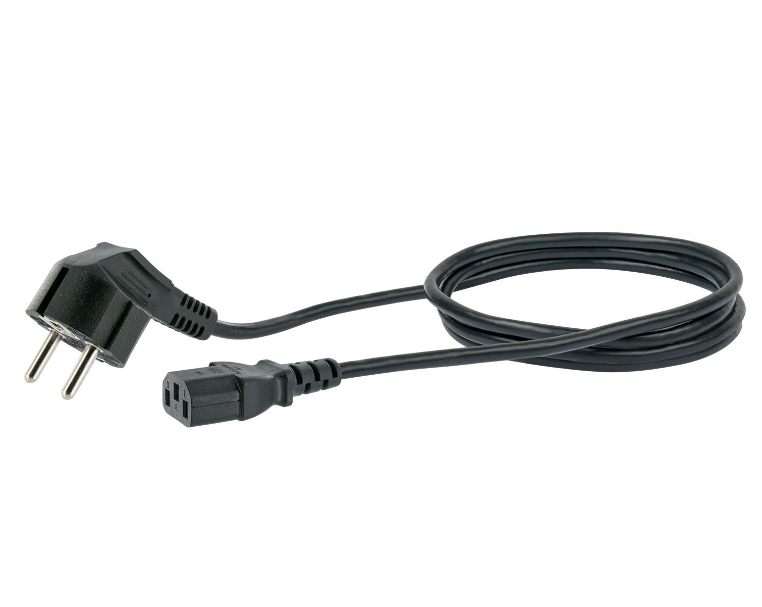 Schwaiger CK80 1,8 Meter 230 Volt schwarzes Stromversorgungskabel