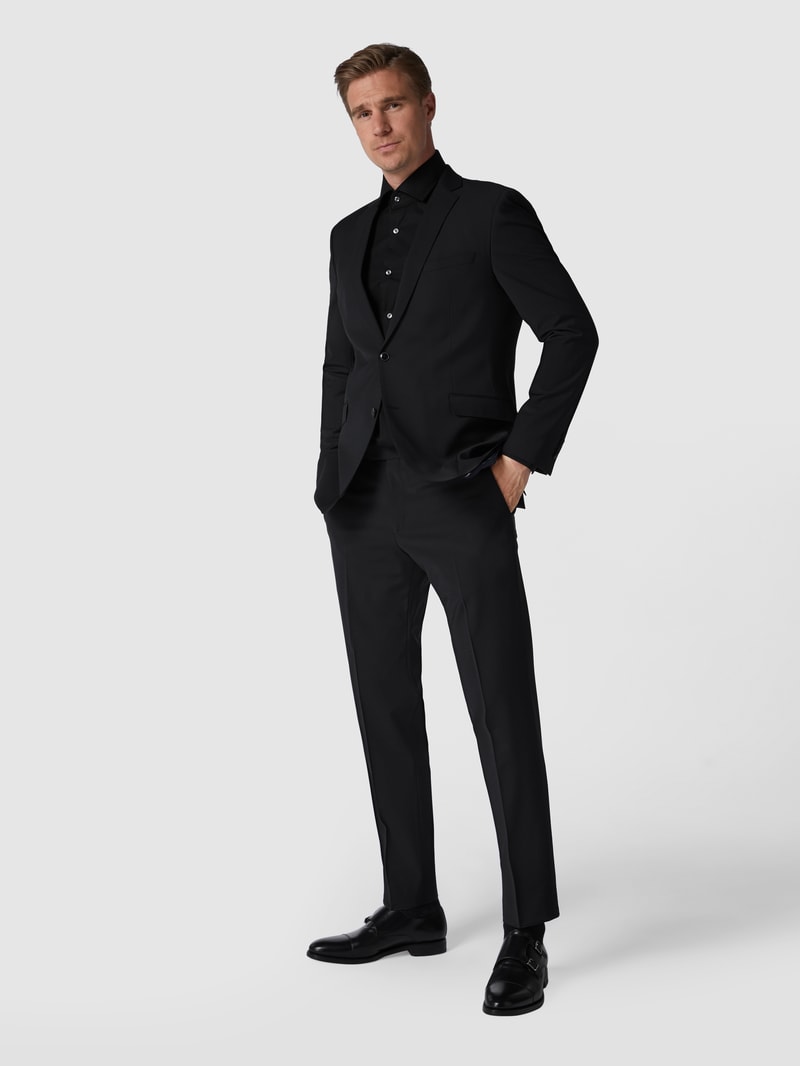Slim Fit Anzughose mit Stretch-Anteil 'Flex Cross' in schwarz