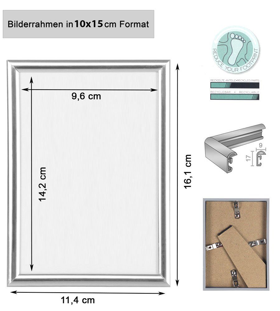 IDEAL TREND Bilderrahmen 2er 3er 5er Pack Bilderrahmen Kunststoff Lifestyle Foto Rahmen Collage