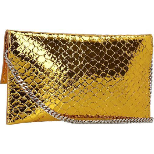 Patrizia Pepe Fly Clutch Tasche Leder 21 cm
