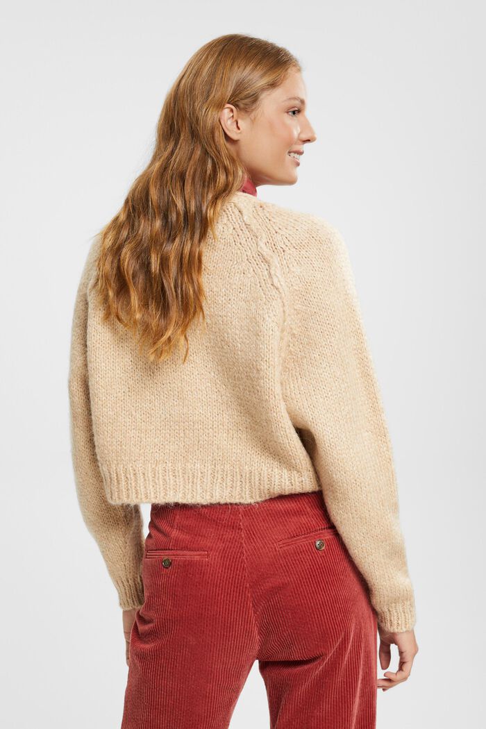 Cropped-Cardigan aus Wollmix