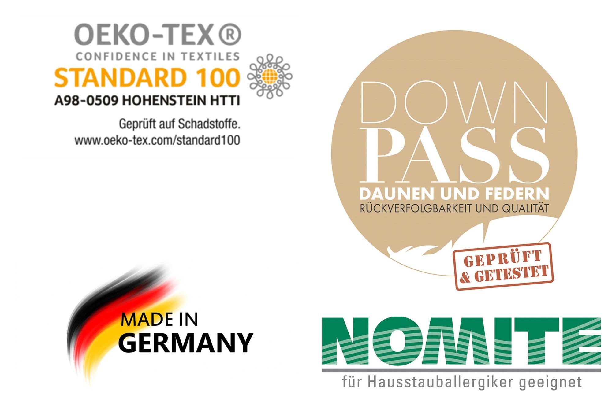 3-Kammer-Kopfkissen BARI / BARINI, GMD Living, 1 Kissen, Feder-/Daunenkissen, 80 x 40 cm, 600 g