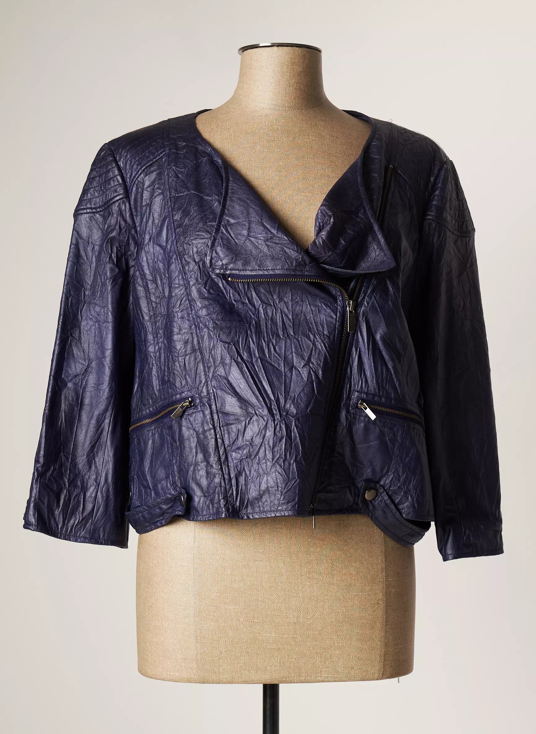 Lauren Vidal Vestesimilicuir Femme couleur bleu